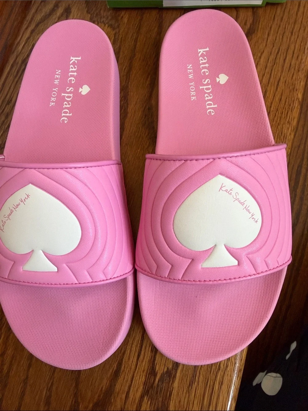 kate spade Women’s Pink Spade Logo Slide Sandals
